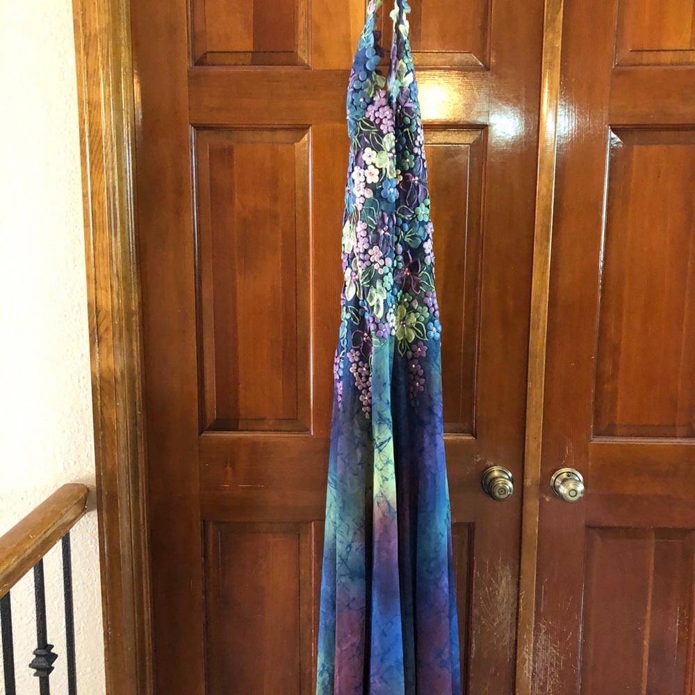 Tie dye floral dress